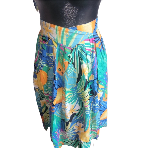 Vintage Tropical Print Skirt Set 8P - Picture 6 of 8